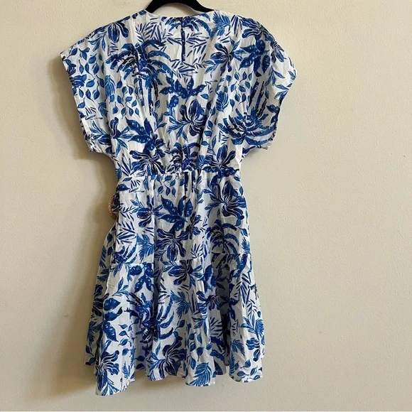 J. Marie Blue Floral Dress Beach Spring XSmall - Picture 3 of 3